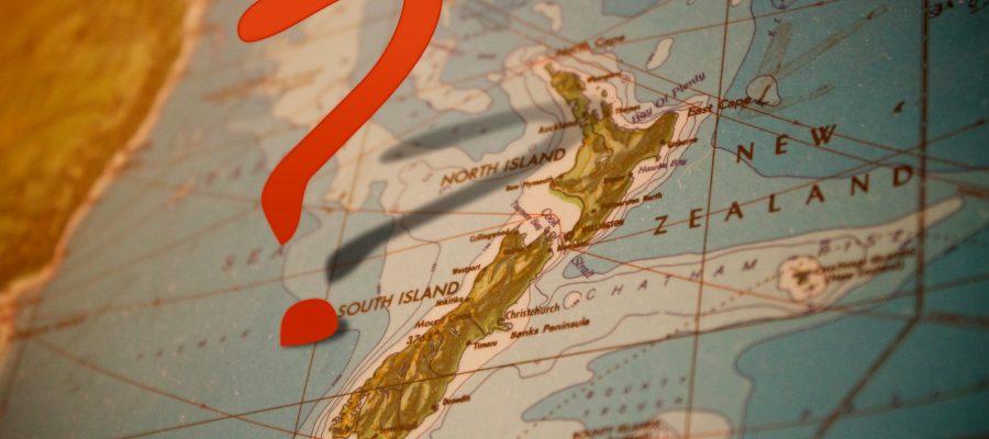 Image of Question Mark next to New Zealand