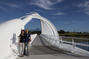 Bridge to Mt. Taranaki
