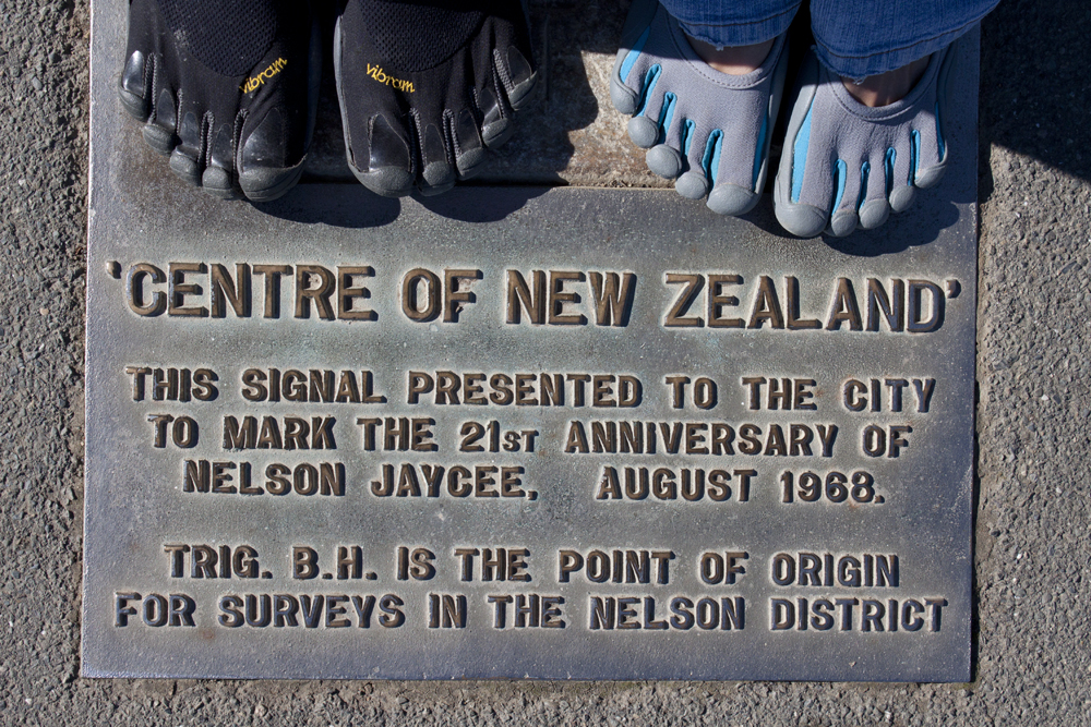 Centre of New Zealand sign