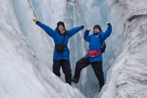 Drew and Lori on Franz Josef Glacier