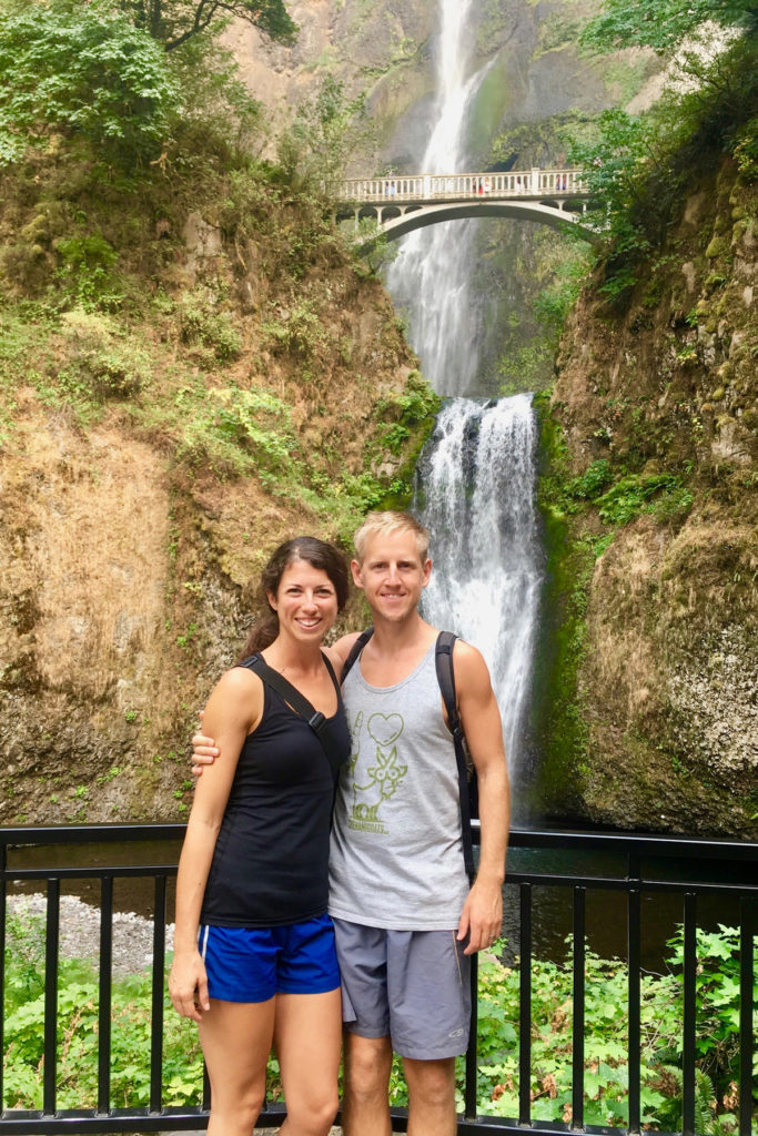 Drew and Lori at Multnomah Falls